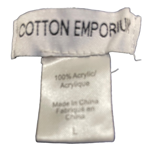 Cotton emporium relaxed knot back sweater blue knit size Large. Twisted … - Picture 10 of 10